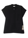 Burberry Check-print Logo-patch Cape In Black