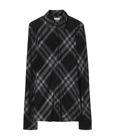 BURBERRY BURBERRY CHECK-PRINTED LONG-SLEEVED BUTTONED SHIRT