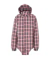 Burberry Check-print Parka Jacket In Gray
