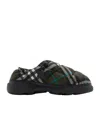 Burberry Men Check Nylon-blend Pillow Mule In Black