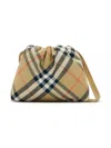 Burberry Girl's Check-print Crossbody Pouch In Neutrals