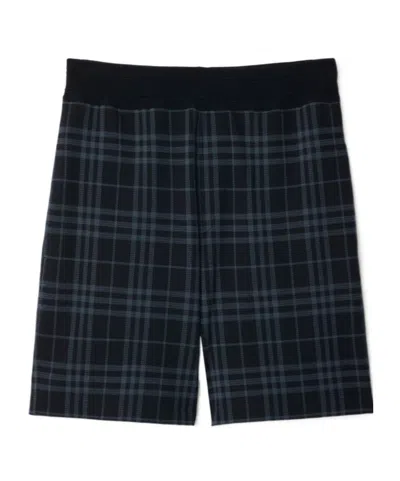 Burberry Check-print Shorts In Black