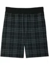 Burberry Check-print Shorts In Blue