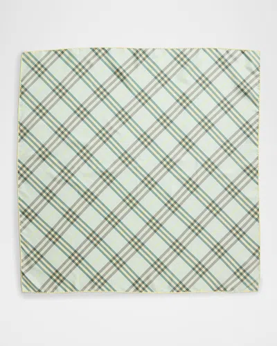 BURBERRY CHECK-PRINT SILK SCARF