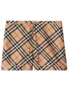 Burberry Check Silk Pyjama Shorts In Neutrals
