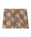Burberry Check Silk Pyjama Shorts In Nude