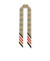 Burberry Vintage Check-pattern Skinny Scarf In Nude