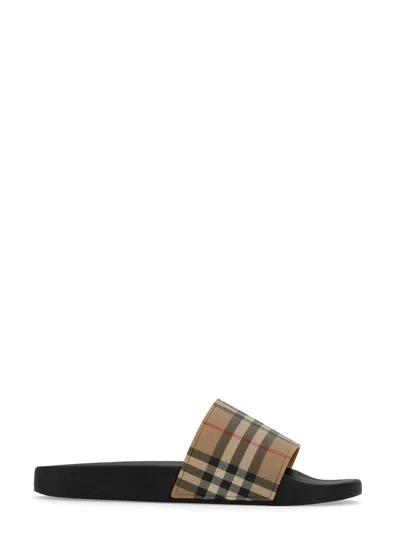 BURBERRY CHECK PRINT SLIDE SANDAL