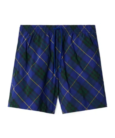 BURBERRY BURBERRY CHECKED DRAWSTRING SWIM SHORTS