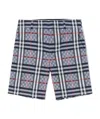 Burberry Check-print Tailored Shorts In Gray