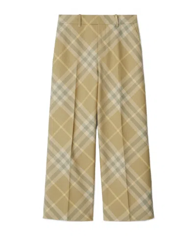 BURBERRY BURBERRY CHECK-PRINTED STRAIGHT-LEG TAILORED TROUSERS