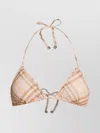 Burberry Check Print Triangle Top Bikini Bra