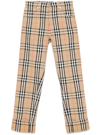 Burberry Check-print Trousers In Multicolor