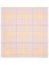 Burberry Check-print Wool Scarf In Pink