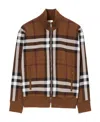 Burberry Check-print Zip-up Jacket In Multicolor