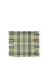 Burberry Check-printed Fringed-edge Scarf In Hunter