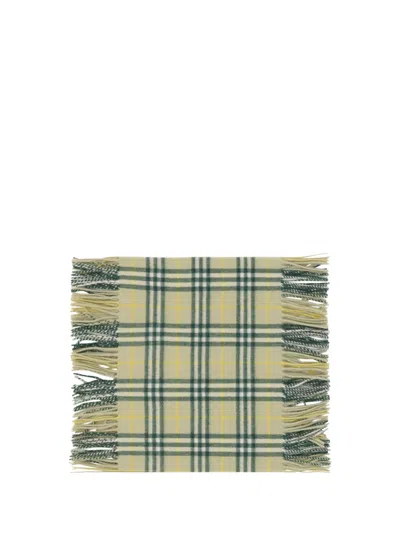 Burberry Check-printed Fringed-edge Scarf In Hunter