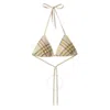Burberry Check-printed Halterneck Bikini Top
