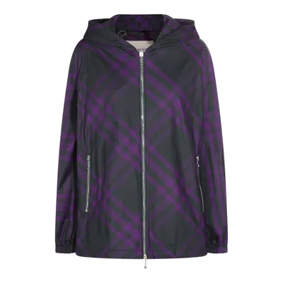 BURBERRY BURBERRY CHECK PRINTED HOODED JACKET