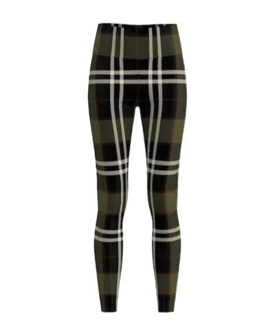 Burberry Check Printed Leggings In Multi