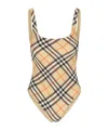 Burberry Check Printed One-piece Swimsuit In Multi