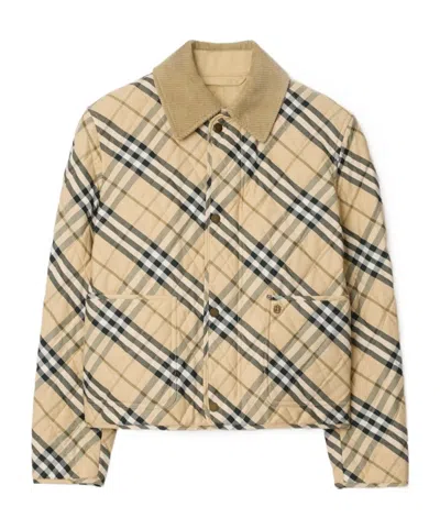 BURBERRY BURBERRY CHECK PRINTED QUILTED JACKET