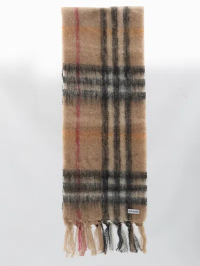 Burberry Check Printed Scarf In Brown