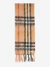 Burberry Check Printed Scarf In Sand