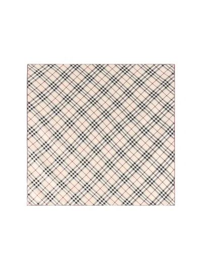 Burberry Check Printed Square Scarf In Neutral