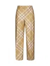 BURBERRY CHECK-PRINTED STRAIGHT-LEG TAILORED TROUSERS