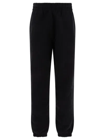 Burberry Equestrian Knight Elasticated-waist Track Pants In Black