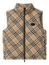 Burberry Check Puffer Gilet In Neutral
