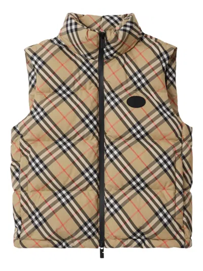 BURBERRY CHECK PUFFER GILET