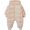 Burberry Check Puffer Suit In Neutral