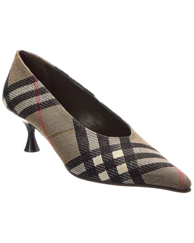 Burberry Check Pump In Brown