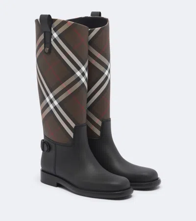 Burberry Check Rain Boots In Multi