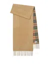 Burberry Reversible Check Cashmere Scarf In Beis