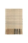 Burberry Check Reversible Cashmere Scarf Women In Cream
