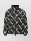 Burberry Khaki Check Reversible Down Jacket In Black