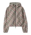 Burberry Cropped Reversible Check Jacket In Neutral