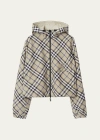 BURBERRY CHECK REVERSIBLE HOODED JACKET