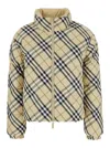 Burberry Reversible Cropped Check Jacket In Neutrals
