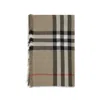 Burberry Men Check Reversible Wool And Silk Scarf In Green