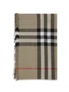 Burberry Men Check Reversible Wool And Silk Scarf In Black