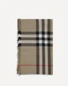 Burberry Men Check Reversible Wool And Silk Scarf In Brown