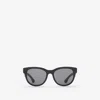 Burberry Check Round Sunglasses In Black/check