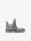 BURBERRY Check Rubber Marsh Low Boots
