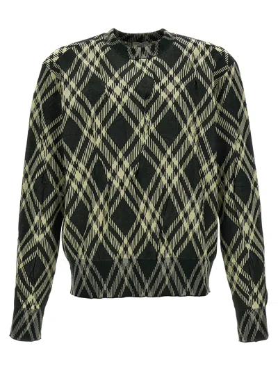 BURBERRY CHECK CRINKLED SWEATER