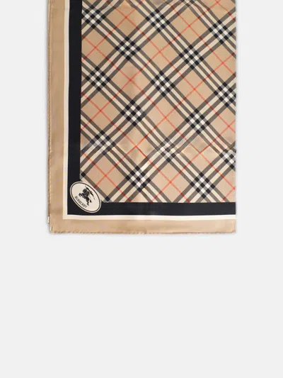 Burberry 'check' Sabbia Silk Scarf In Multi