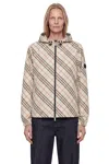 Burberry Womens Sand Ip Check Check-print Hooded Shell-down Jacket In Neutral